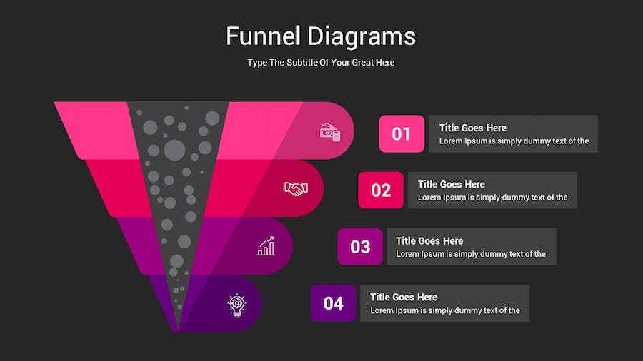 漏斗图形转化流程Keynote模板 - 顶尖PPT