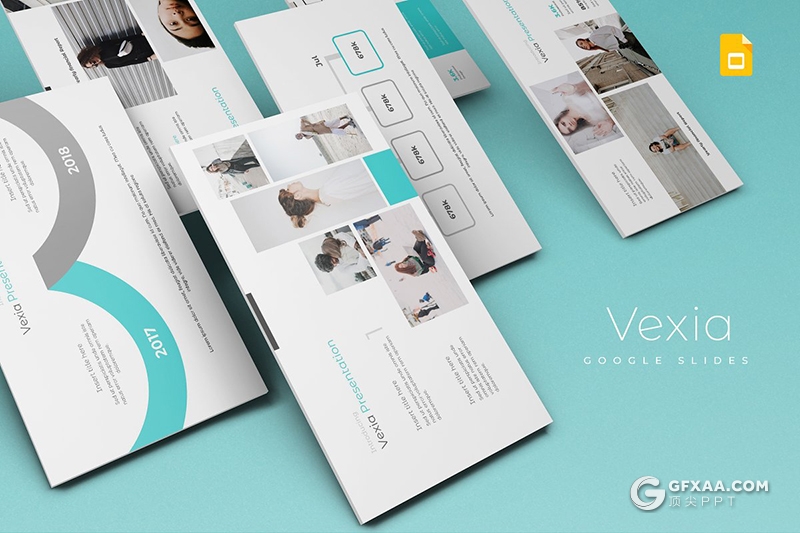 30页简约风格团队风采工作汇报Google slides模板 5种配色主题 - 顶尖PPT