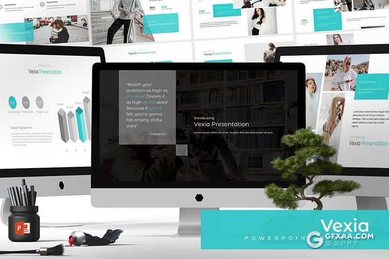 30页简约风格团队风采工作汇报ppt模板 5种配色主题 - 顶尖PPT