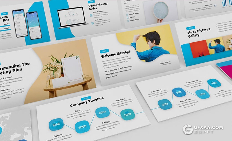 30页3种配色国外精美商务通用PPT模板 - 顶尖PPT