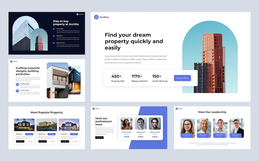 房地产建筑物业管理PPT模板 - 顶尖PPT