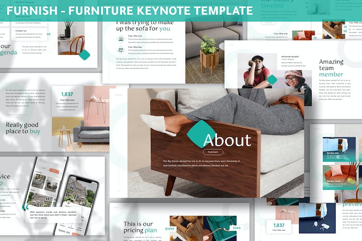 家具室内设计装修方案展示Keynote模板 - 顶尖PPT