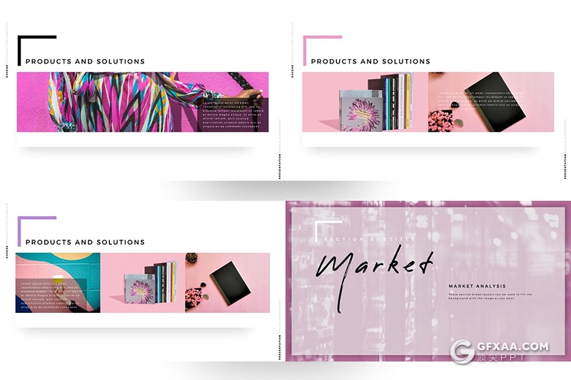 130页国外精美微粒体简约风格PPT模板 - 顶尖PPT