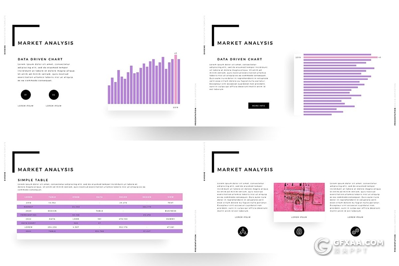 130页国外精美微粒体简约风格PPT模板 - 顶尖PPT