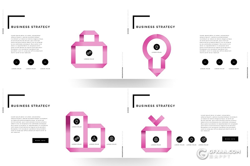 130页国外精美微粒体简约风格PPT模板 - 顶尖PPT