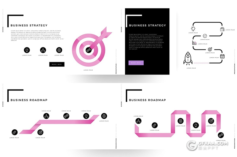 130页国外精美微粒体简约风格PPT模板 - 顶尖PPT