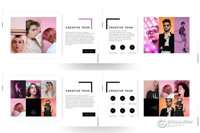 130页国外精美微粒体简约风格PPT模板 - 顶尖PPT