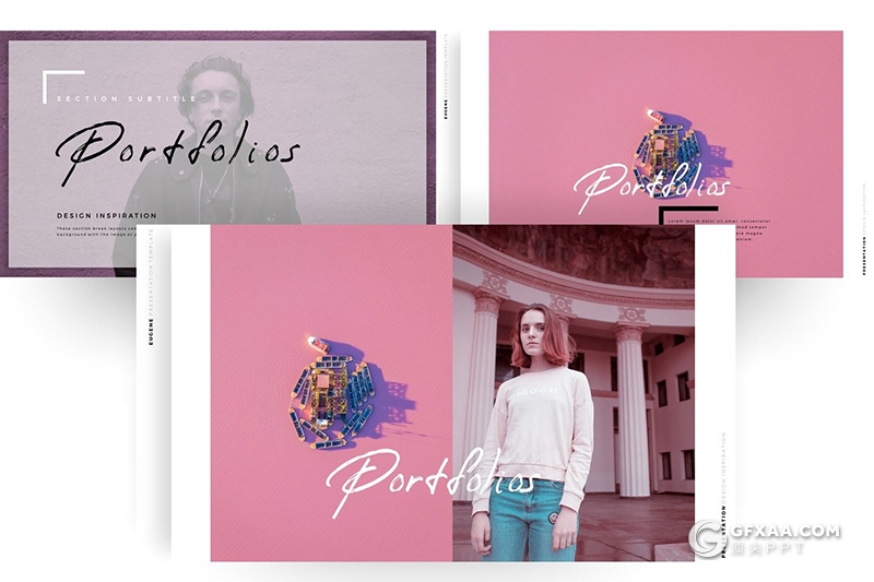 130页国外精美微粒体简约风格PPT模板 - 顶尖PPT