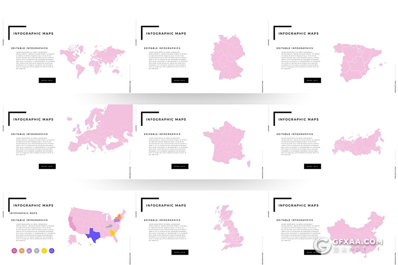 130页国外精美微粒体简约风格PPT模板 - 顶尖PPT