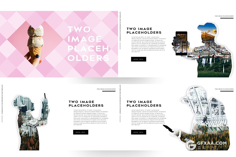 102页国外创意人物剪影图片多用途ppt模板 - 顶尖PPT