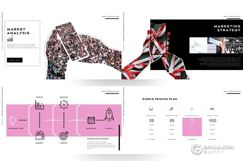 102页国外创意人物剪影图片多用途ppt模板 - 顶尖PPT