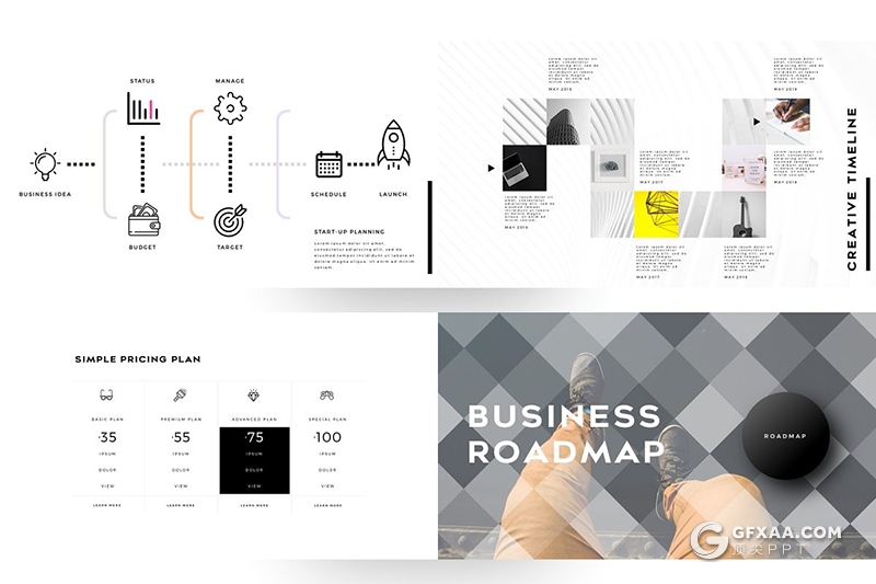 140页欧美简约时尚风格PPT模板 - 顶尖PPT