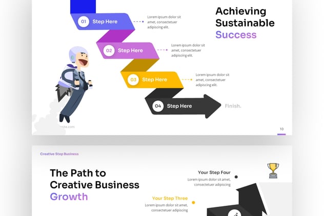 创意流程信息图形PPT模板 - 顶尖PPT