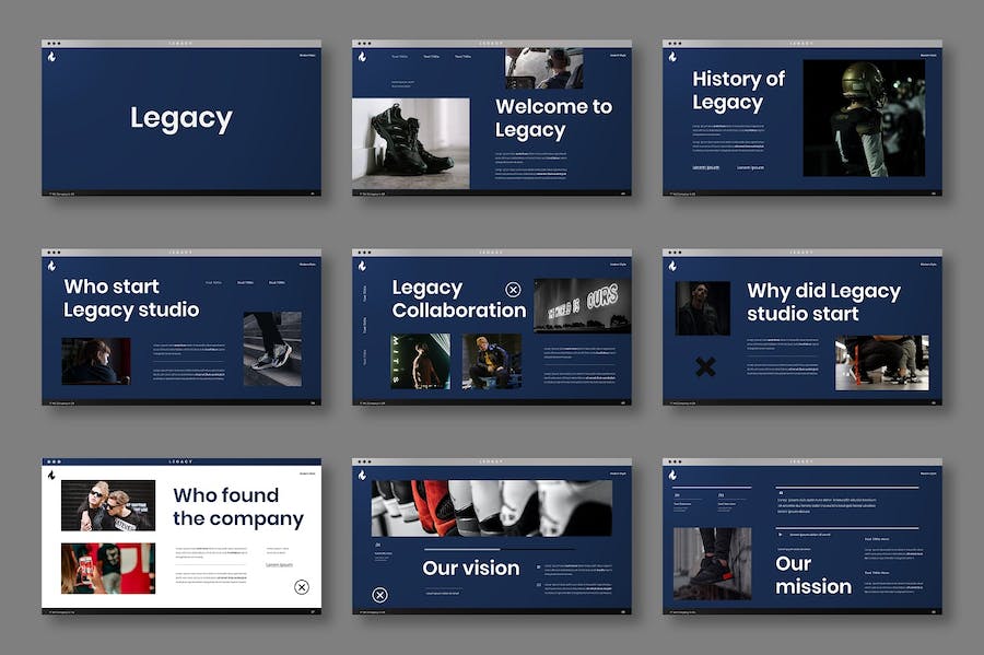 旧版公文包作品集展示Keynote模板 - 顶尖PPT