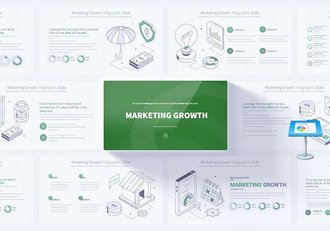 营销增长信息插画图形keynote模板 - 顶尖PPT