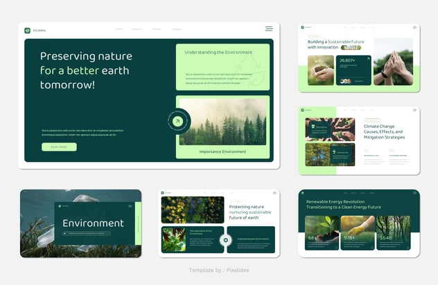 环境生态保护绿色发展PPT模板 - 顶尖PPT