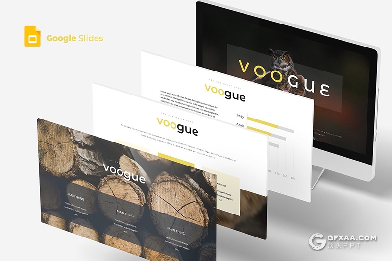 30页扁平化商务风格Google slides模板 5种配色 - 顶尖PPT