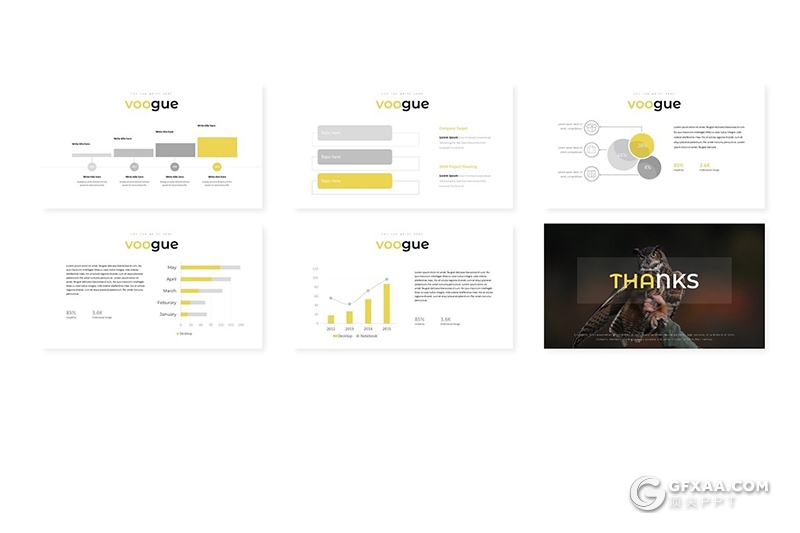 30页扁平化商务风格keynote模板 5种配色 - 顶尖PPT