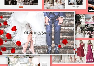 30页婚礼照片展示PPT模板 - 顶尖PPT