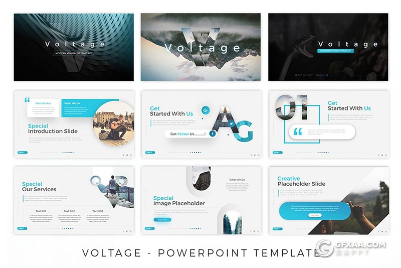55页10种配色欧美精美设计风格商务ppt模板 - 顶尖PPT