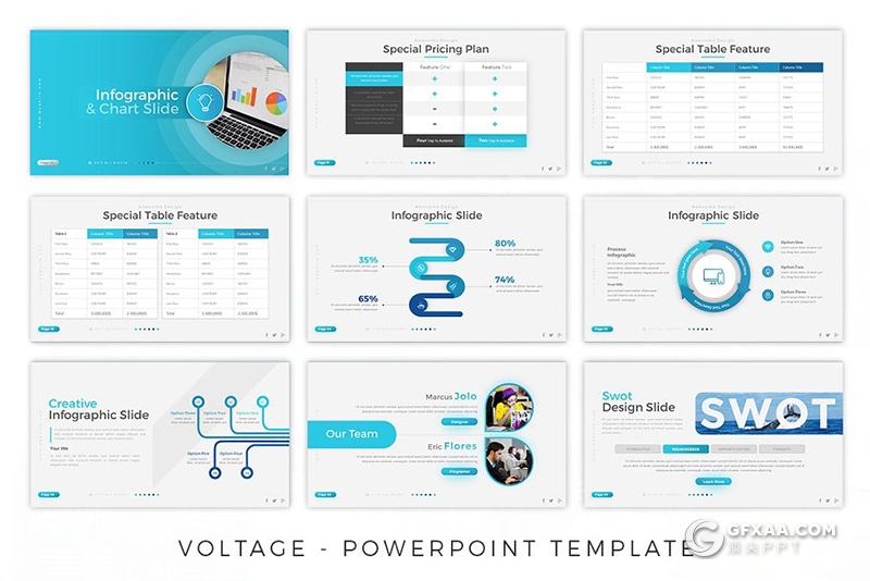55页10种配色欧美精美设计风格商务ppt模板 - 顶尖PPT