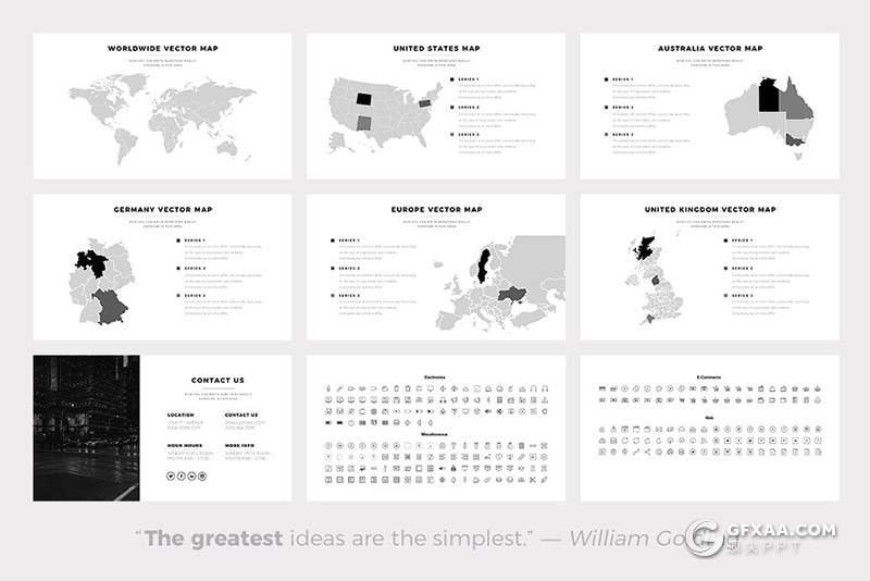 66页国外简约文艺风格keynote模板 两种尺寸规格 - 顶尖PPT