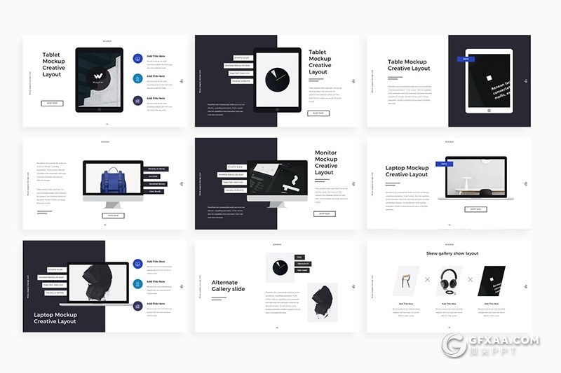 114页欧美简约风格服装展示PPT模板 - 顶尖PPT