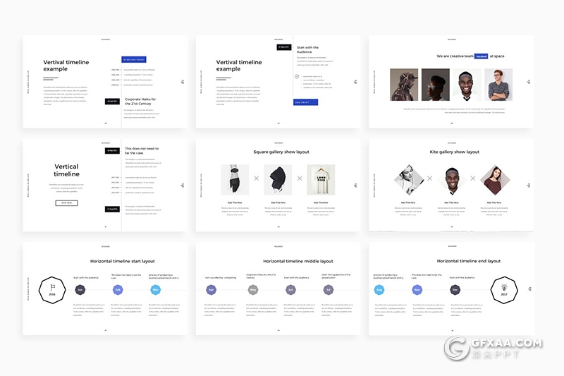 114页欧美简约风格服装展示PPT模板 - 顶尖PPT