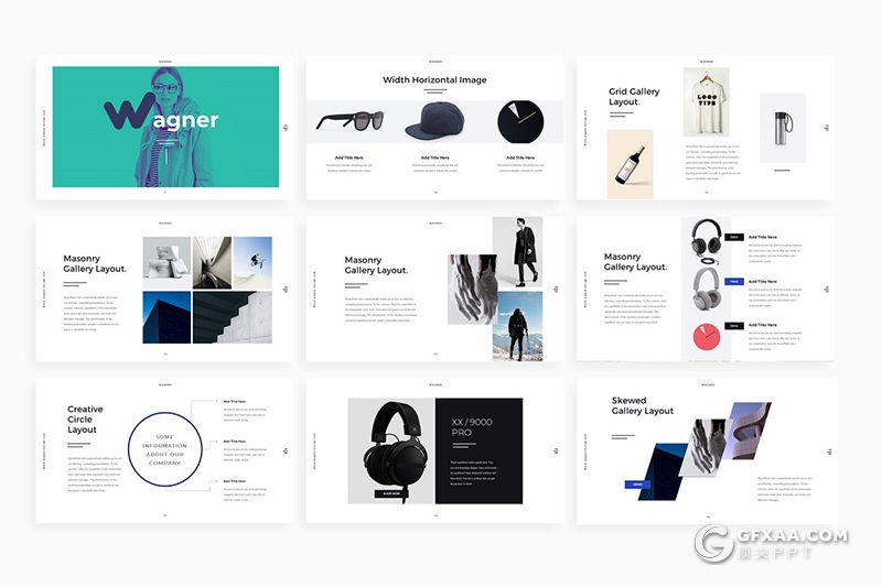 114页欧美简约风格服装展示PPT模板 - 顶尖PPT