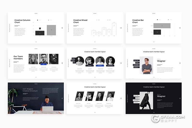 114页欧美简约风格服装展示PPT模板 - 顶尖PPT