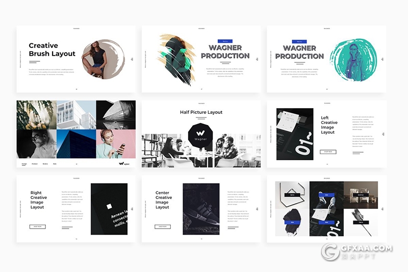 114页欧美简约风格服装展示PPT模板 - 顶尖PPT