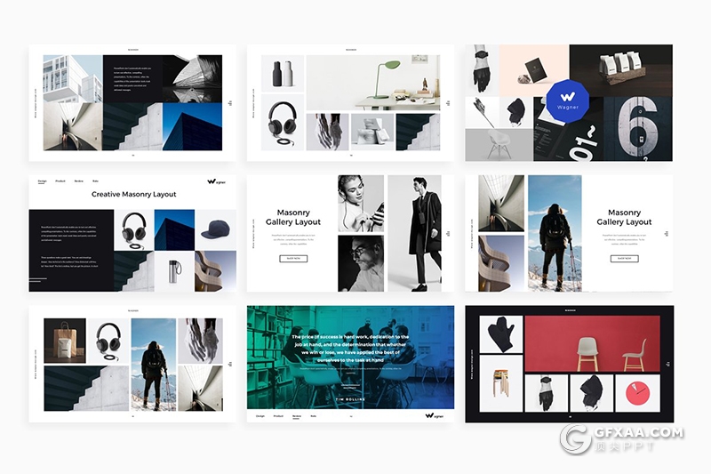 114页欧美简约风格服装展示PPT模板 - 顶尖PPT