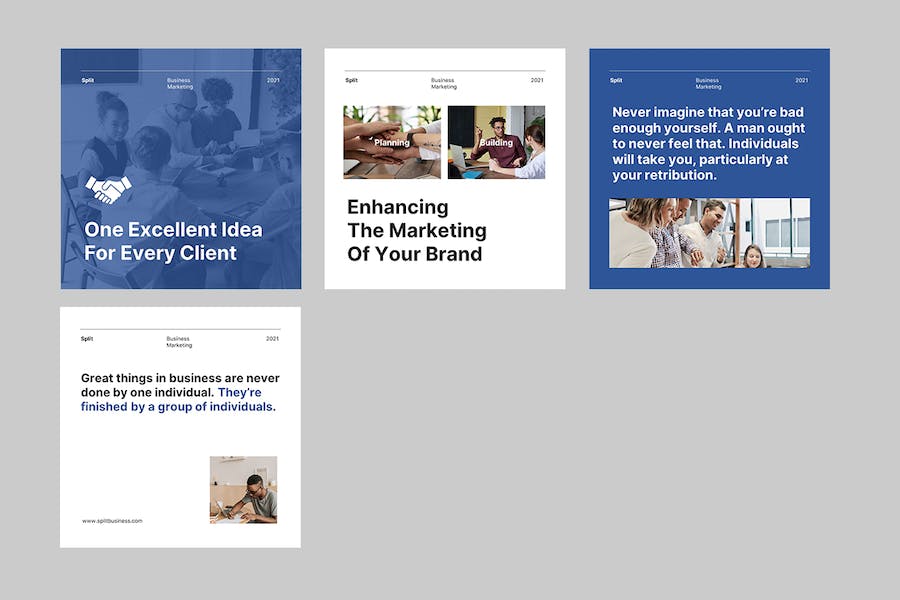 商业品牌 Instagram 内容发布Keynote演示模板 - 顶尖PPT