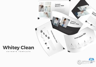 30页黑灰简约风格keynote模板 5种主题配色 - 顶尖PPT