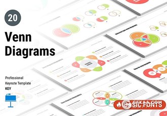 20页彩色创意圆形组合商务keynote图形素材 - 顶尖PPT