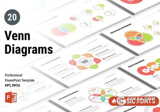 20页彩色创意圆形组合商务ppt图形素材 - 顶尖PPT