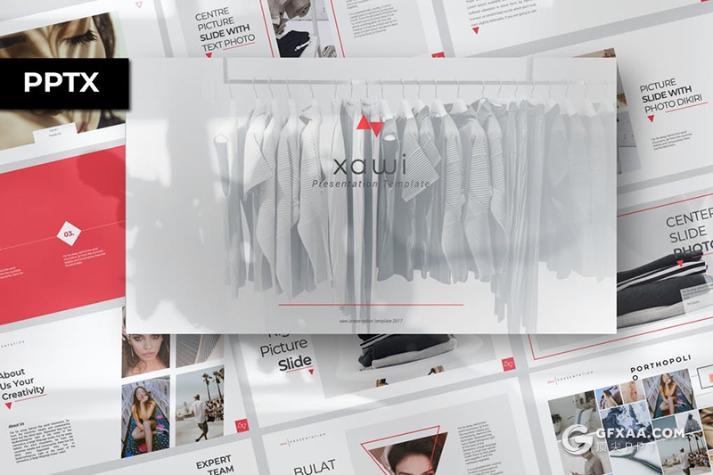 50页创意时尚服装展示ppt模板 - 顶尖PPT