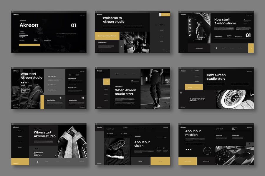 黑色系商务欧美通用PPT模板 - 顶尖PPT