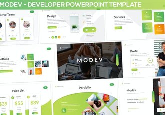 开发者技术产品展示PPT模板 - 顶尖PPT