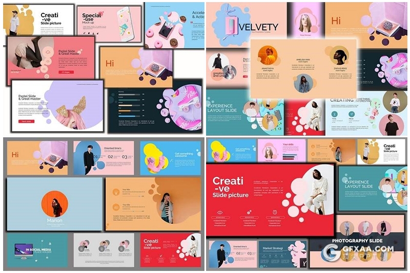 35页彩色时尚流行风格ppt模板 - 顶尖PPT