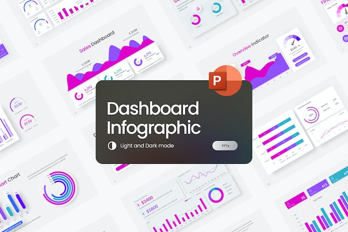 统计数据KPI图表分析图形PPT模板 - 顶尖PPT