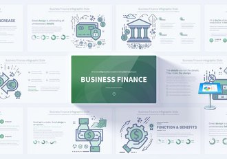 创意商务金融主题演讲信息图表keynote模板 - 顶尖PPT