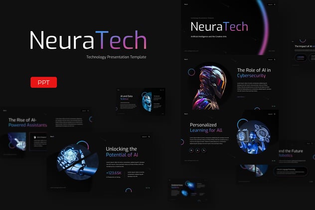 AI人工智能技术PPT模板 - 顶尖PPT