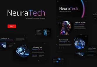 AI人工智能技术PPT模板 - 顶尖PPT