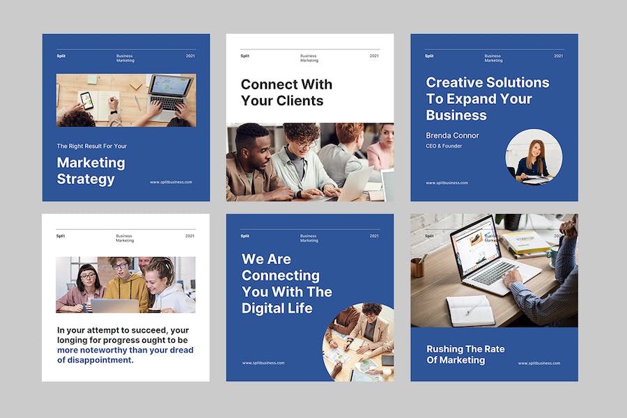 商业品牌 Instagram 内容发布Keynote演示模板 - 顶尖PPT