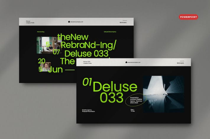 绿黑创意风企业简介展 PPT模板 - 顶尖PPT