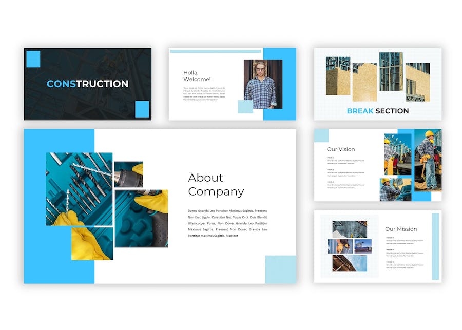 建筑施工项目管理讲述Keynote模板 - 顶尖PPT