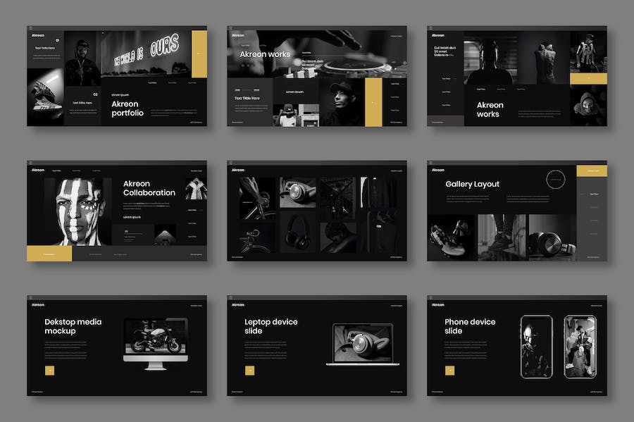 黑色系商务欧美通用PPT模板 - 顶尖PPT