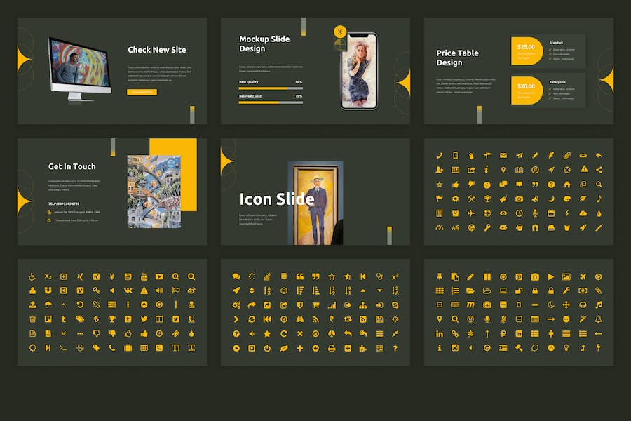 抽象几何风格keynote演示模板 - 顶尖PPT