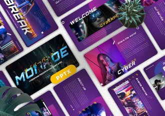 科技主题演讲科幻项目展示PPT模板 - 顶尖PPT